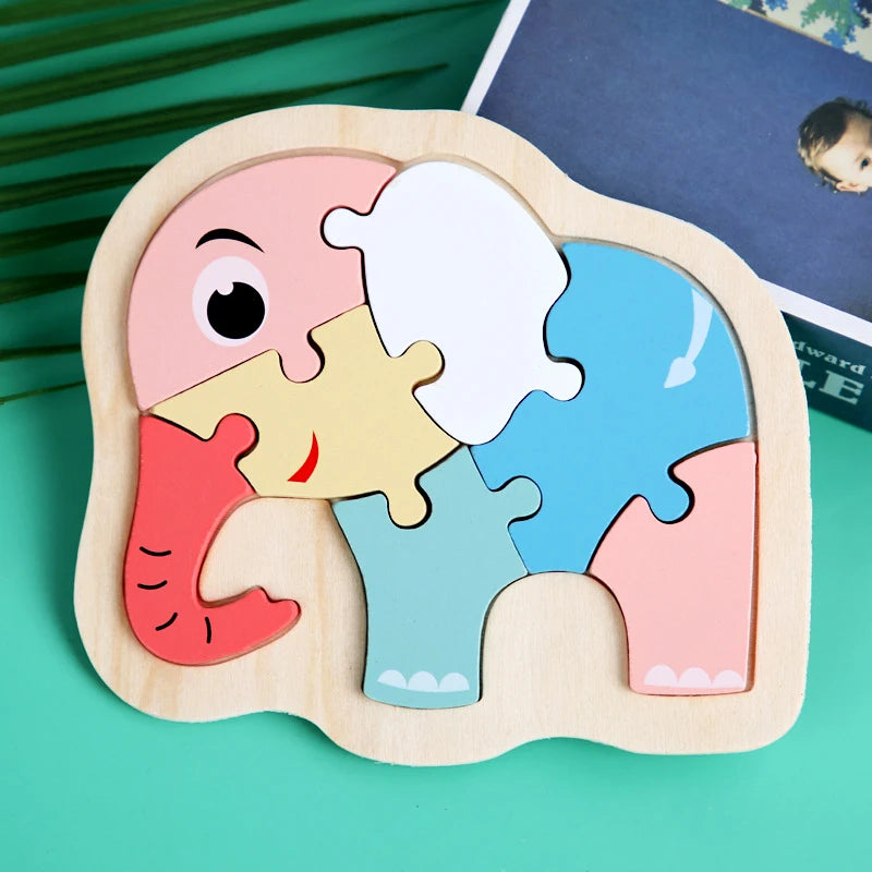 Montessori Wooden Animal Puzzle PEAS DUKE Shop