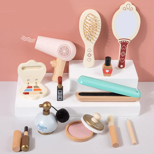 Wooden Cosmetic Pretend Makeup Play Set PEAS DUKE Shop