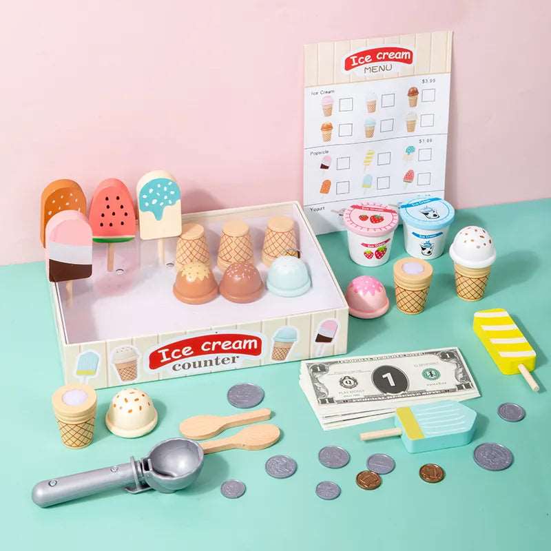 Montessori Wooden Ice Cream Set