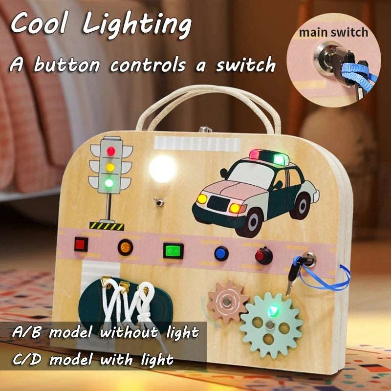 LED Montessori Busy Board for Toddlers