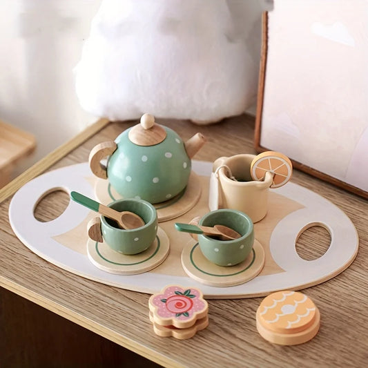 Montessori Wooden Tea Party Playset PEAS DUKE Shop